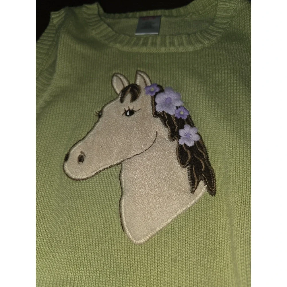 Gymboree cowgirls at heart sweater vest horse size 7 8 belt